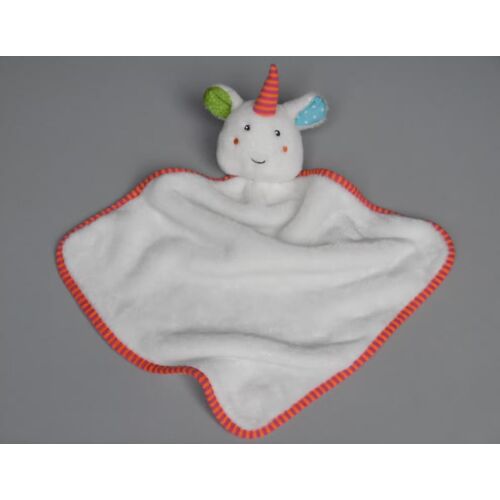 Doudou licorne plat Jurong Kangning blanc orange Action