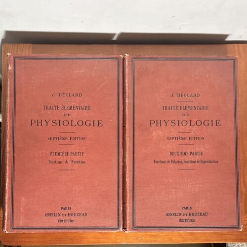 Traité Élémentaire De Physiologie - Septième Édition - Partie 1 Et 2 - J. Beclard