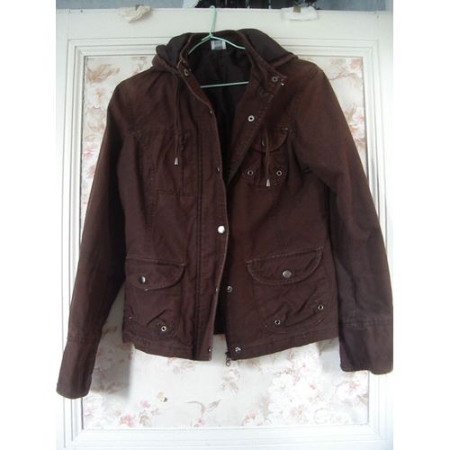 Petit Blouson Femme Marron "Camaïeu" Taille 40 Idée Cadeau