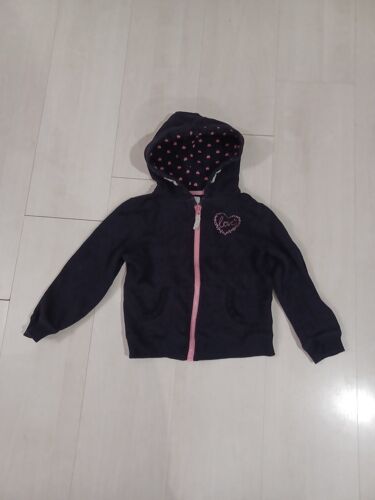 Sweat A Capuche Rose Et Marine ,Love,Taille 6-7 Ans