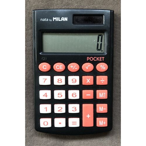 Calculatrice de poche à 8 chiffres, Soft Touch, 3 touches de mémoire et racine carrée