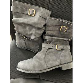 Paire De Bottes Femme Gris Foncé Taille 41