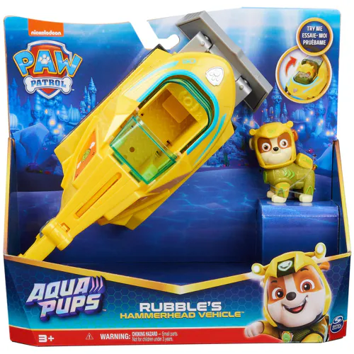 PAW Patrol Vehicule + Figurine Ruben Aqua Pups La Pat' Patrouille