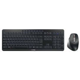 CHERRY STREAM DESKTOP ULTIMATE - Ensemble clavier et souris - 100% - full size - rétro-éclairé - sans fil - 2.4 GHz, Bluetooth 5.2 - AZERTY - Français - commutateur : CHERRY SX - noir