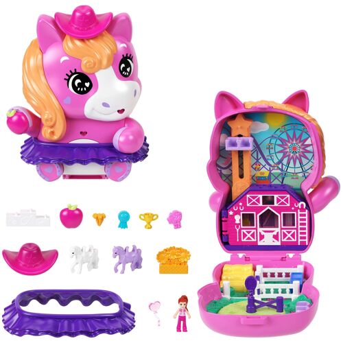 Polly Pocket Polly Pocket-Coffret Poney Rodéo-Jouet de voyage