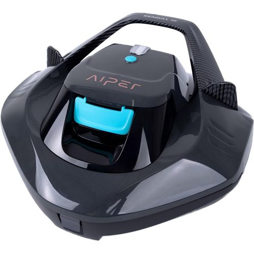 AIPER Robot de piscine sans fil avec autonomie de 90 minutes, affichage LED et fonction de stationnement automatique, idéal pour les piscines hors-sol jusqu'à 80 m²