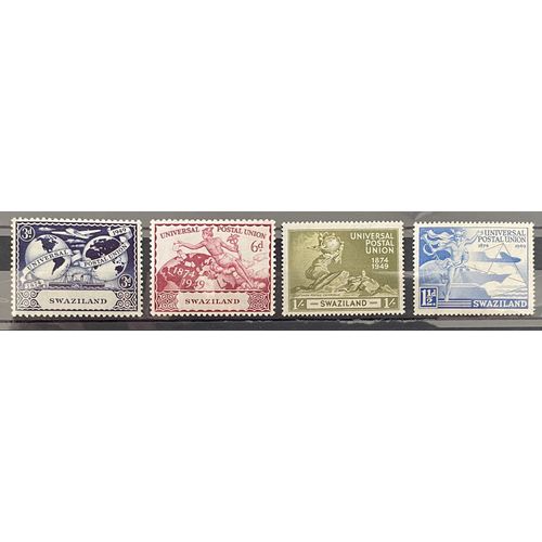 Lot De 4 Timbres Neufs** Upu Swaziland 1949