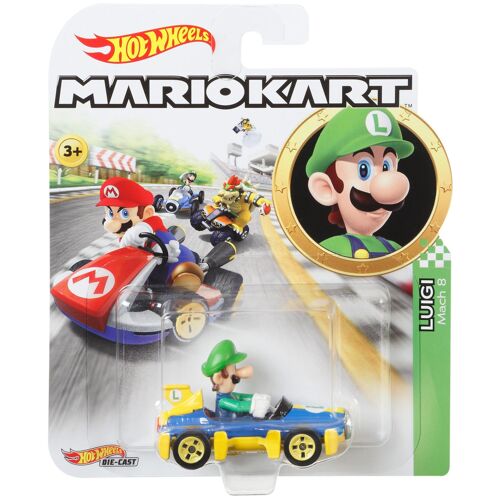 Hot Wheels Mario Kart - Véhicule Luigi - Petite Voiture - 3 ans et +