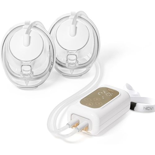 Ncvi Tire-Lait Portable Ultra Léger, Pompe Électrique Portable Avec Brides De 21 Mm/24 Mm Pour Petits Mamelons, 4 Modes Et 9 Niveaux, Moteur De Pompe Tour De Cou Et Doubles Tasses Anti-Fuite