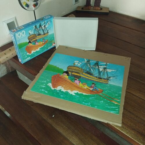 VINTAGE ANIME Puzzle l'oiseau des mers - Terre en vue! - Nathan 1986