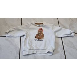 Pull Sweat Blanc Garçon Ourson Kiabi Taille 6 Mois