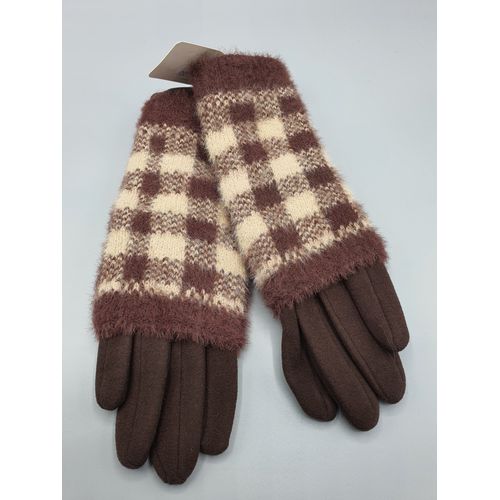 1 Paire De Gants Marron Tactile Femme By Oceane Taille Unique