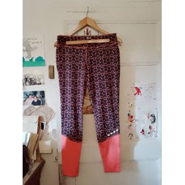 Legging De Sport Orange/Noir 38 M Crivit.