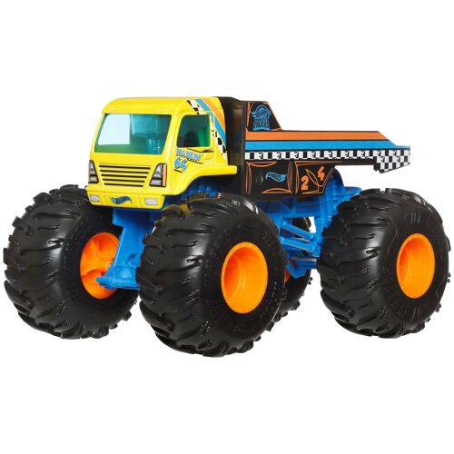 Hot Wheels Monster Trucks, Oversized Monster Truck In 1:24 Scale Too Schl Flame