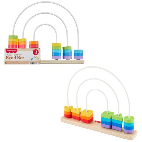 Fisher-Price Wooden Rainbow Bead Bar