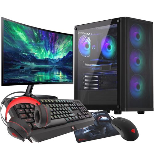 VIST PC Gaming Ryzen 7 5700X - RAM 16Go - RTX 5060 - SSD 500Go M.2 - WIFI - 27" - W11