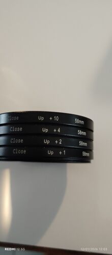 4 Bonnettes macro close up +1 -close up +2 -close up +4 et close up +10 ( diametre 58 mm)