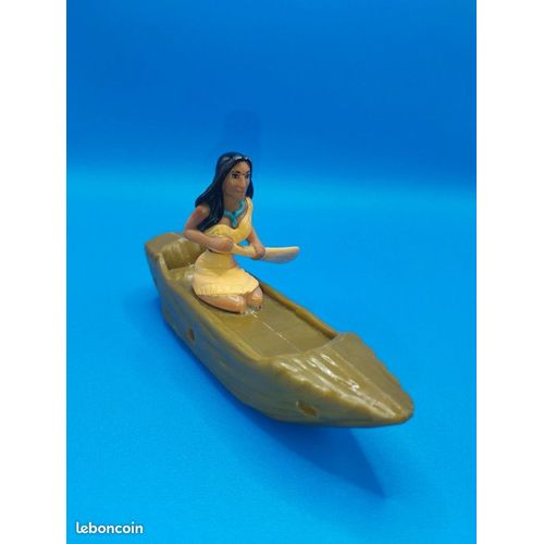 Figurine Pocahontas Dans Son Canoë - Série Pocahontas (Disney Mc Donald'S 1995)
