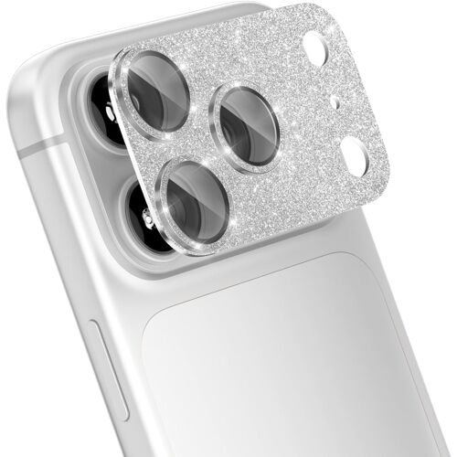 JGD-Protection Objectif Caméra pour iPhone 17 Pro Max, 1:1 Invisible Ajustement Parfait, [AR+AF] Verre Trempé HD Clair, Cas de Téléphone Compatible, Facile à Installer, Argenté