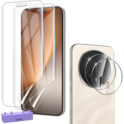 JGD-2+2 Pièces Protection écran Honor Magic 8 Pro 5G 6,71 Pouces, avec 2 Caméra Arrière Protecteur, Anti-Rayures et Sans Bulles TPU Flexible Film Facile à Installer Magic8 Pro Protection D'écran