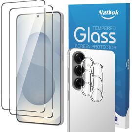 JGD-Verre Trempé pour Samsung Galaxy S26 Plus/S26+ 5G avec Caméra Arrière Protecteur, 2+2 Pièces Protection d'écran avec Caméra Arrière Protecteur pour Samsung S26 Plus, Outil D'alignement Facile