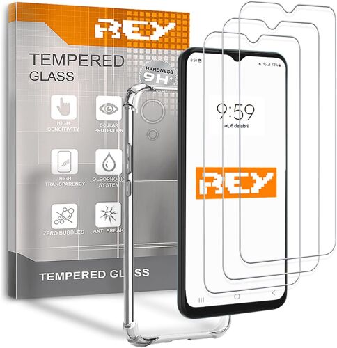 LORANKA-[Lot de 3] Verre Trempé et Coque Anti-Shock pour Samsung Galaxy A03s, Verre trempé et Silicone TPU Haute résistance