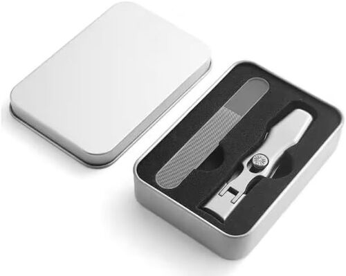 Jgd-Dotmalls Coupe-Ongles Cumuul Coupe-Ongles Avec Receveur Grande Ouverture De Mâchoire Large Coupe-Ongles Serrure De Sécurité Coupe-Ongles Cumulus (Color : Silver) 