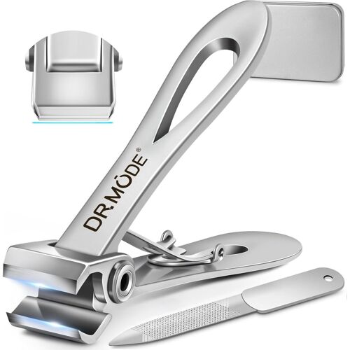 Kalanka-Coupe-Ongles Droit Pour Homme, Grand Coupe-Ongles D'orteils Pour Ongles Épais Pour Personnes Âgées Avec Mâchoire Large, Coupe-Ongles À Long Manche Pour Adultes Avec Lime, Argenté 