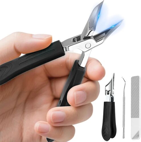 Jgd-Coupe-Ongles Pour Ongles Épais, Coupe-Ongles Incarnés, Coupe-Ongles Robustes, Coupe-Ongles En Acier Inoxydable, Outils À Poignée Antidérapante, Accessoire Complet De Soins Des Ongles, Crochets À 