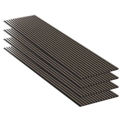 Lot 4 pièces - Panneau Acoustique - Noyer Foncé - Feutrine Noir - 240x60x1.1cm