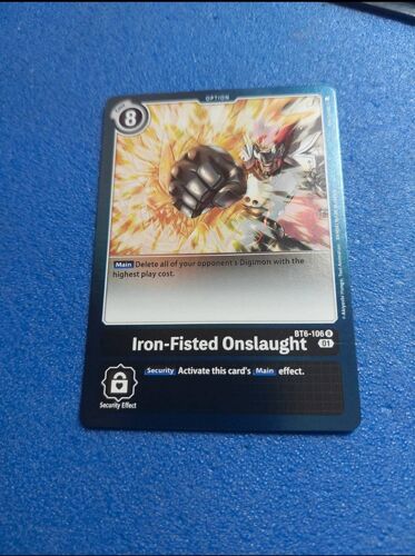 Iron Fisted Onslaught Bt6 106 Carte Card Digimon Game