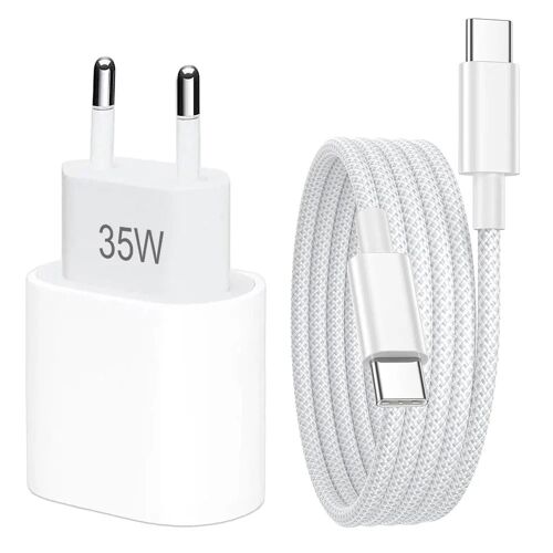 Chargeur Rapide USB-C 35W + Câble USB-C 1M pour iPhone 17 Pro Max iPhone 16 15 - E.F.Connection