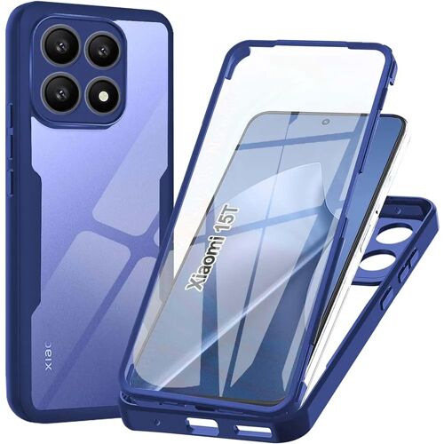 Coque pour Xiaomi 15T, Protection Intégrale Avant TPU Souple et Arrière PC Rigide - Bleu Marine - E.F.Connection