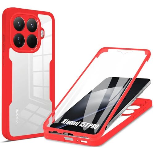 Coque pour Xiaomi Redmi 15C 4G/5G, Protection Intégrale Avant et Arrière Double Face - Bordure Rouge - E.F.Connection