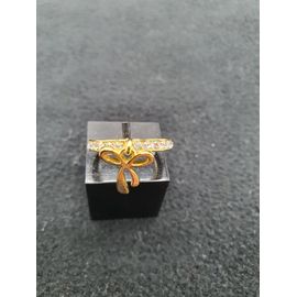 Bague Doree Avec Pampille Serti De Cristal Femme Swarovski Taille 1.6 Cm De Diametre Interieur