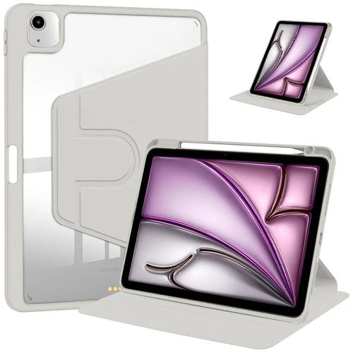 Coque pour iPad Air 13'' (M3/M2 2025/2024) Protection Rotative Réglable avec Porte-Stylet - Gris - E.F.Connection