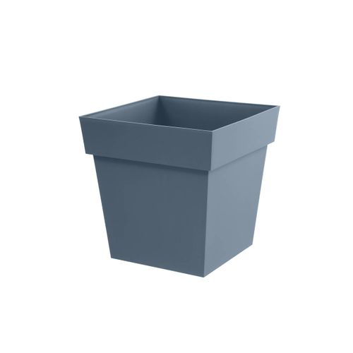 Pot De Fleurs Toscane Carrée 39 X 39 Cm - 38 L - Bleu Jean - Eda