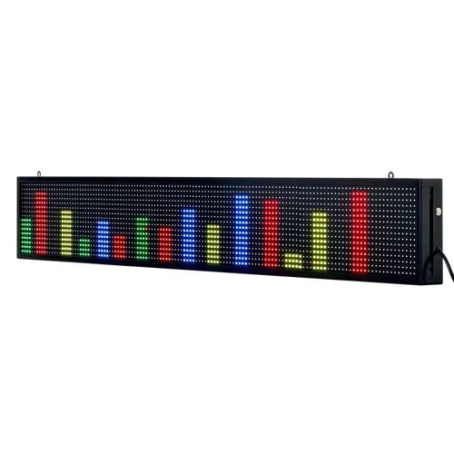 Enseigne Led Programmable-Duoku-131x19 Cm-Panneau D¿Affichage Numérique Multicolore P10-Texte Et Gif Personnalisables
