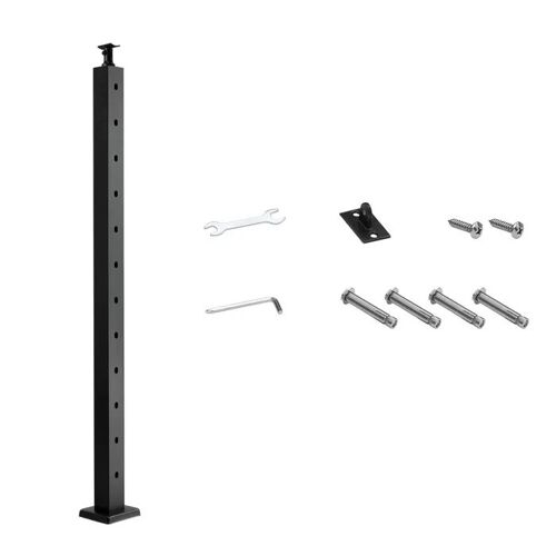 Poteau de Garde-corps - DUOKU - HR-013G - Acier inoxydable - 1067 mm - Noir