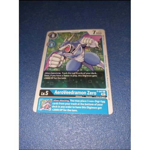 Aeroveedramon Zero P 047 Carte Card Digimon
