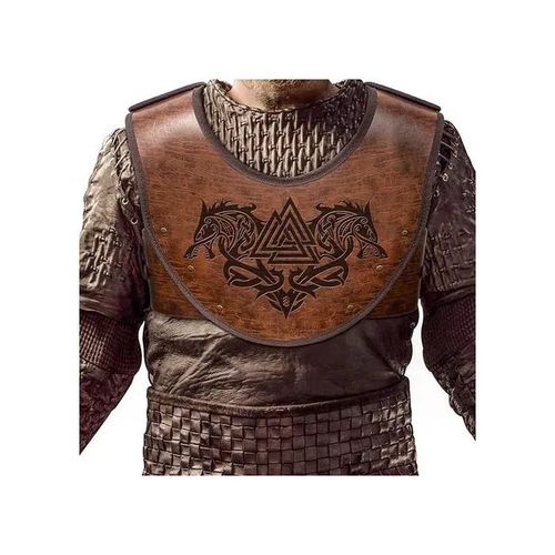 Armure De Guerrier Viking Fenrir En Cuir Pu Embossé, Plastron De Torse Réglable Pour Cosplay, Gn Et Costume Médiéval Homme Et Femme