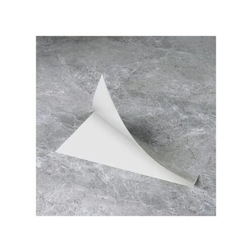 Lot 15 Dalles Sol PVC Auto-adhésives 30x60cm Effet Marbre Gris - Revêtement Vinyle Imperméable & Antidérapant pour Cuisine SdB