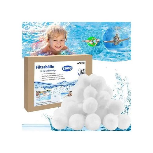Balles Filtrantes pour Piscine et Pompe à Sable 1300g, Alternative Écologique au Sable de Filtration Lavables pour Aquarium et Étang