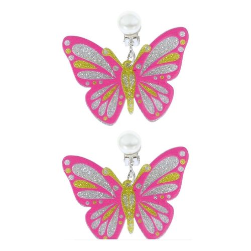 Boucles Oreilles Papillon Rose Enfant