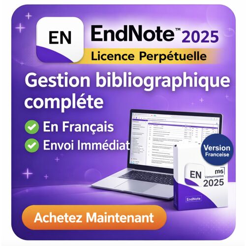 Endnote 2025 Licence Perpétuelle - Gestion Bibliographique Complète En Français - Envoi Immédiat