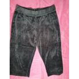 Pantacourt Velours Gris