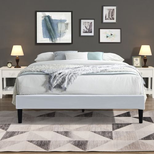 Sommier Tapissier 140x200 cm - 20 cm de hauteur - Déhoussable - 13 Lattes - Montage Rapide - Entretien Facile - Confort Optimal - Design Moderne - SOMMIER ANNA BLANC