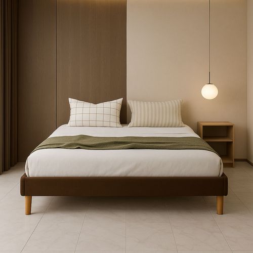 sommier tapissier 160x200 cm - 20 cm - 13 lattes - montage rapide et facile - revêtement facile d'entretien - SOMMIER GREGORY MARRON