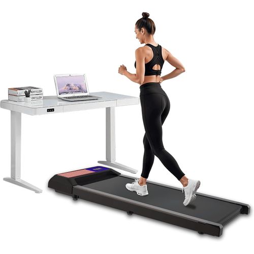 Vidacharmy Walking Pad Avec Inclinaison 5% - Tapis De Marche Silencieux 6 Km/H - Écran Led - Prise Européenne Pour Fitness À Domicile