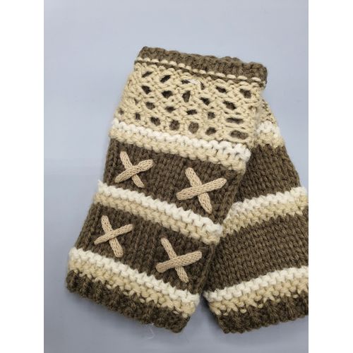 1 Paire De Gants Mitaines Marron Femme By Oceane Taille S